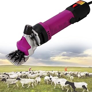 Tesouras Elétricas 690W Tosquia Ovelhas,Tosquiadeiras Elétricas Profissionais 6 Velocidades Serviço Pesado,Barbear Lã Pele Em Ovelhas,Cabras,Gado,Animais Estimação Fazenda,Purple-110V