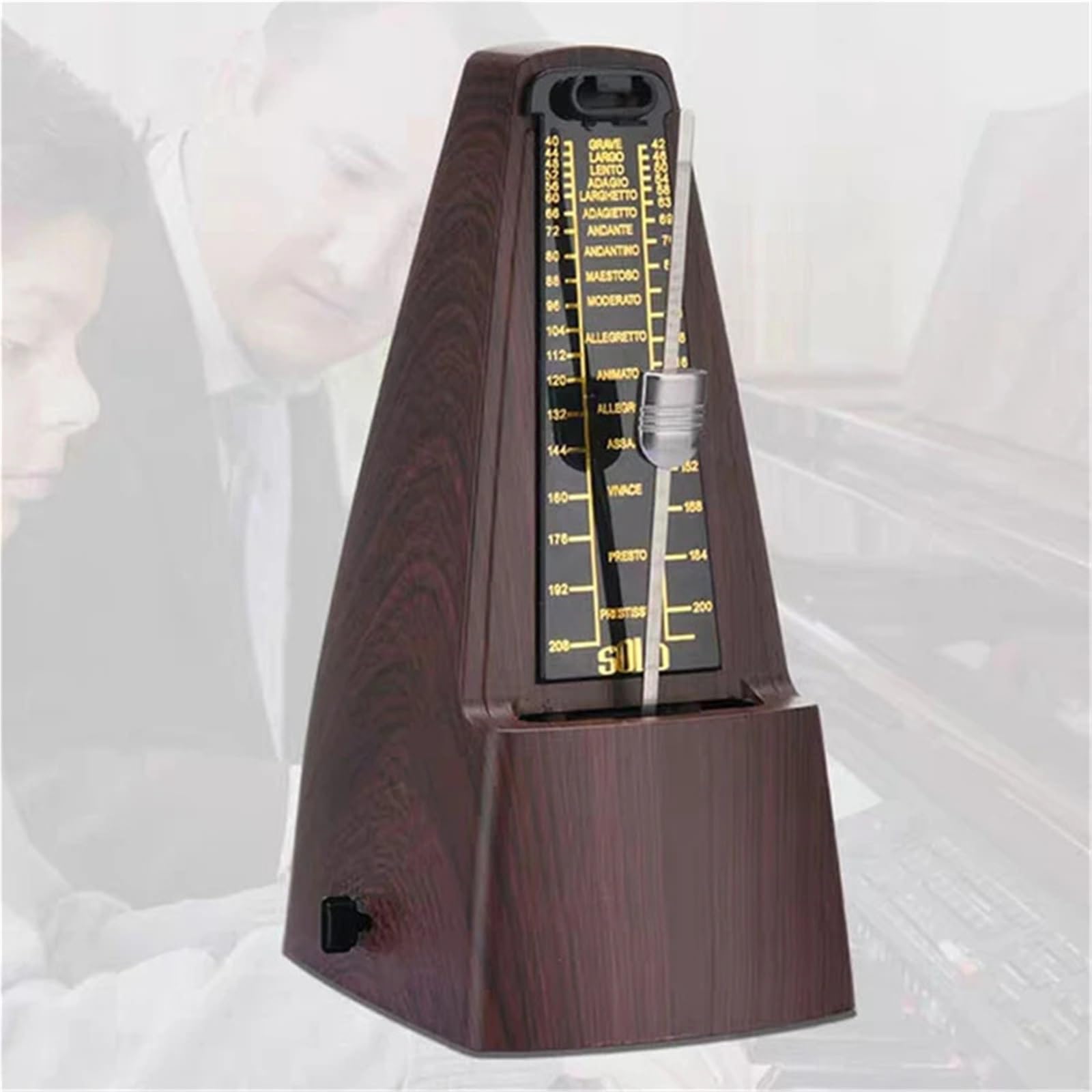 Mechanische Metronome for Klavier, Gitarre, Violine, Bass, Trommel und andere Musikinstrumente, lauter Ton,(Brown)