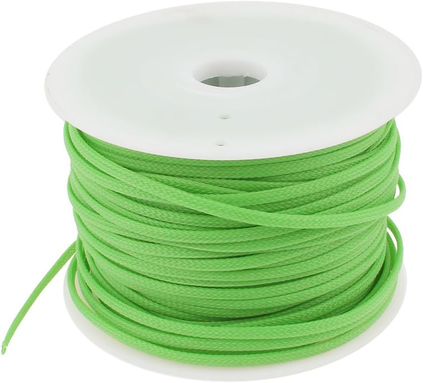 Green Expanding Braided Cable Wire Sleeve Sleeving Harness 100M Long