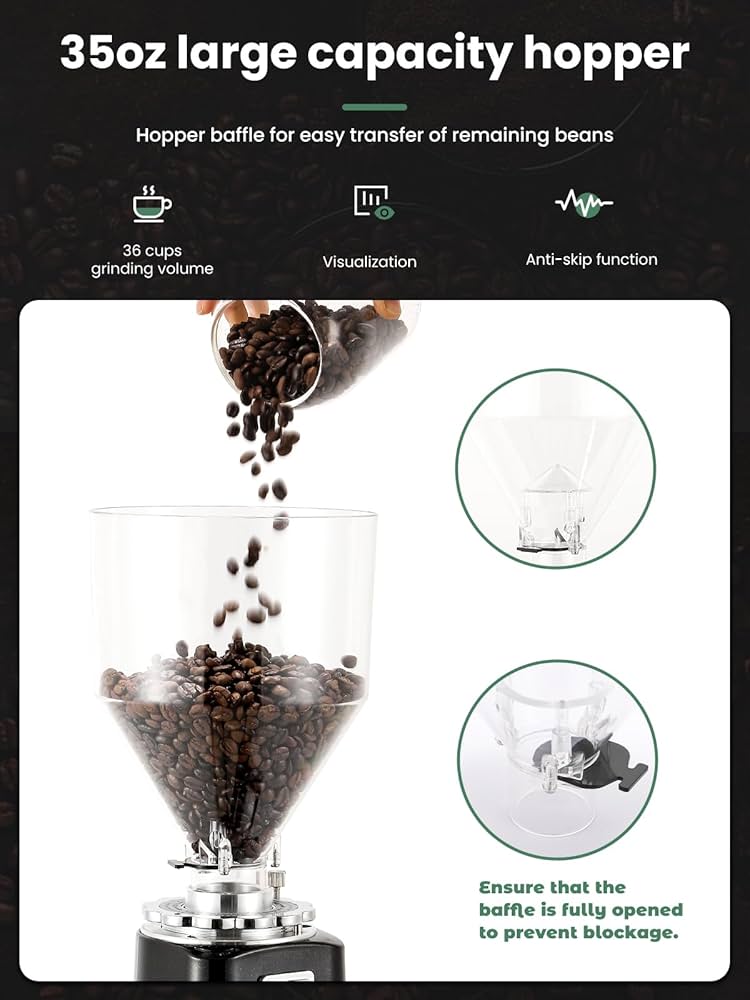 Grinder様 Amazon.com: Huanyu Burr Coffee Grinder- Stainless Steel Flat