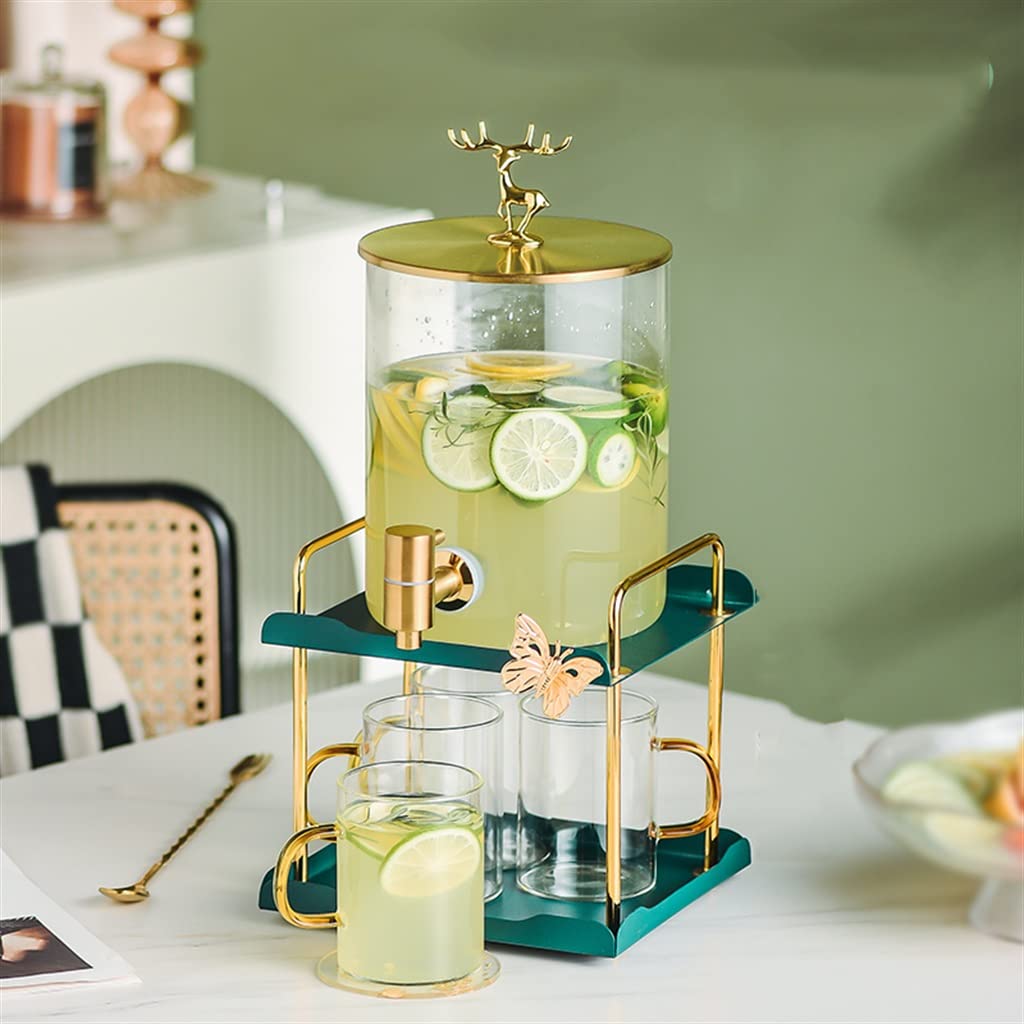 Carafe en verre haute température avec robinet : l'élégance d'une bonbonne à jus grand format