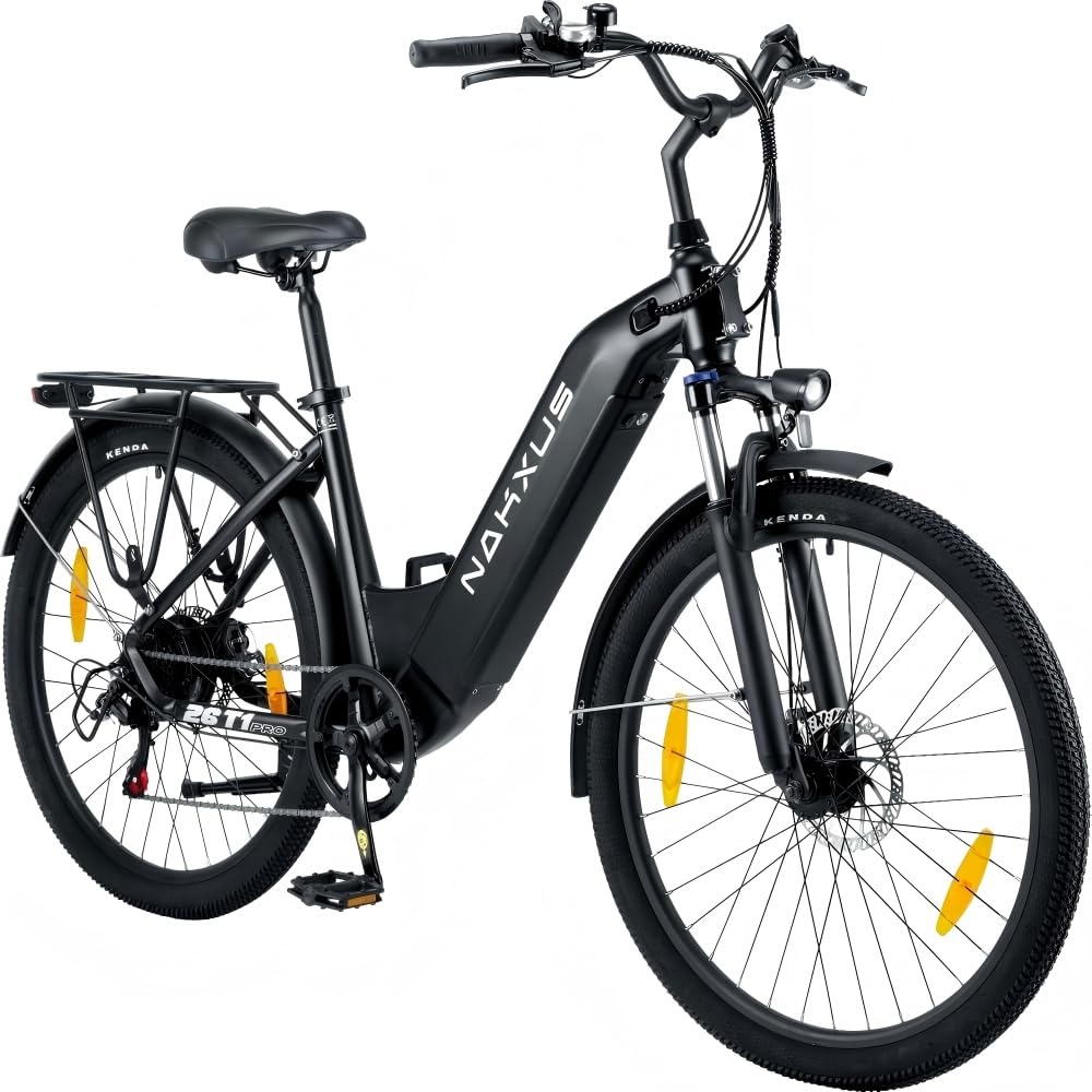 26T1 Bicicleta eléctrica de 26 pulgadas, batería extraíble de 36 V, 18,2 Ah, motor de 250 W, pantalla LCD, 7 velocidades, alcance 90-130 km, 25 km/h, IPX5 resistente al agua para adultos