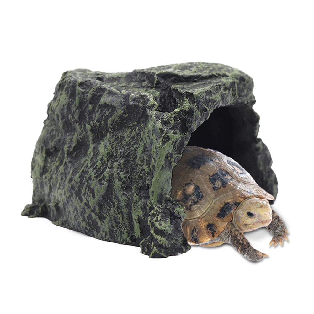 MasXirch Rettile Roccia Nascondi Rettile Roccia Nascondi Grotta Rettile Nascondi Tartarughe Nascondiglio per Drago Barbuto Tartaruga Piccole Lucertole Pesci Anfibi (Colore 2)