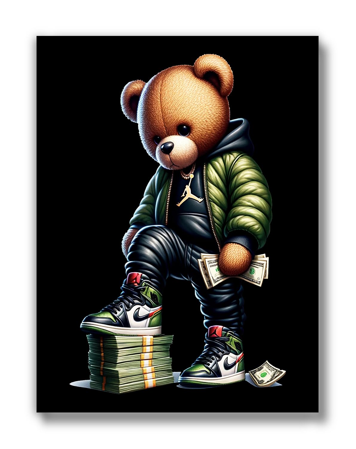 Streetwear Fashion Room Decor (UNFRAMED 12 x 16) Michael Jordan Shoes Sneaker Poster Sneakerhead Posters Air Jordans Teen Boy Room Girl Room Wall Art Prints Bedroom, Dorm, Desk - Hip Hop Urban Bear