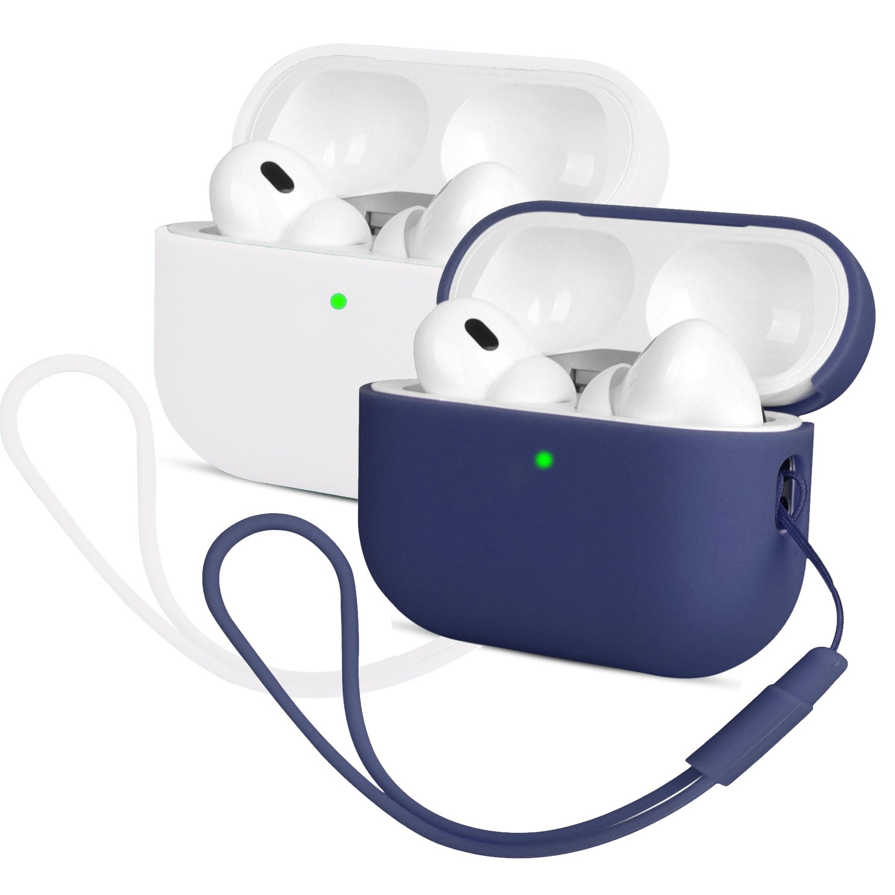 Mocarheri Funda Silicona Compatible con AirPods Pro 2.ª Generación, Ultradelgada Fundas Protectora de Silicona para AirPods Pro 2.ª Generación 2022,Menta Verde/Lavanda(2PCS) — view 9