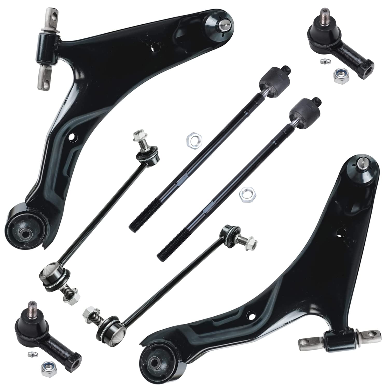 Detroit Axle - Front 8pc Lower Control Arms Kit for 01-06 Hyundai Santa Fe