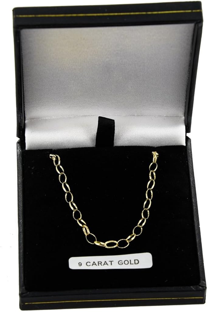 Buy Mens 9ct Yellow Gold Oval Belcher 
