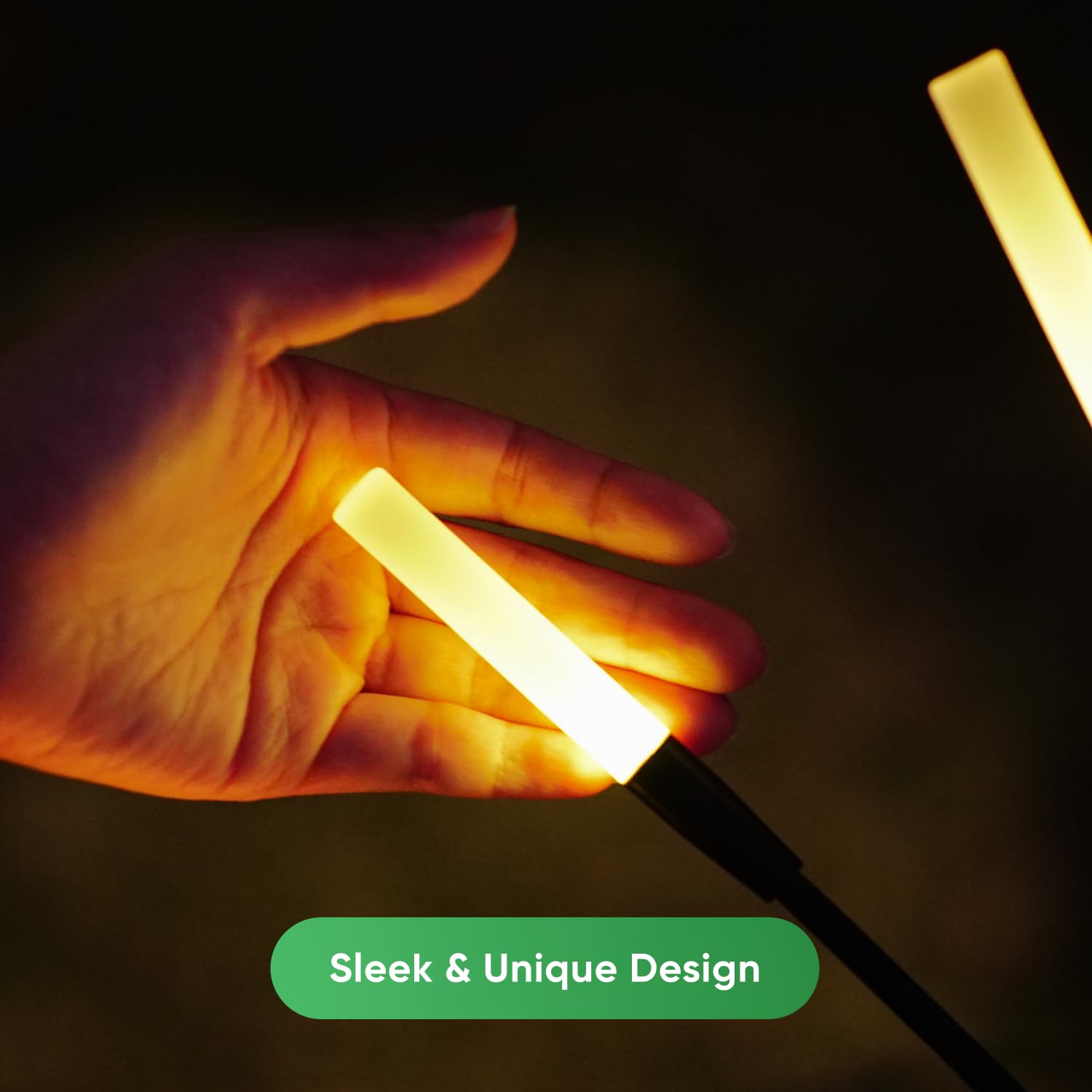 Nanoleaf Luci solari per giardino (set da 2) con telecomando, 8 LED indirizzabili bianco caldo/multicolore, effetto lucciola, timer e scenari, impermeabili IP65