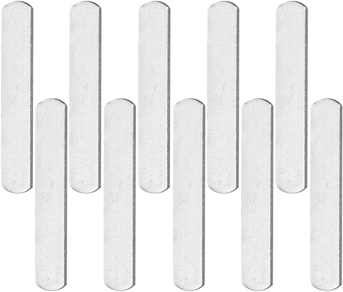 Luxshiny 10pcs Weighted Steel Plates Exercise Steel Bars 12cm X 2.5cm X 0.7cm 160g Fitness Weight-bearing Equipment for Strength Training and Bodybuilding