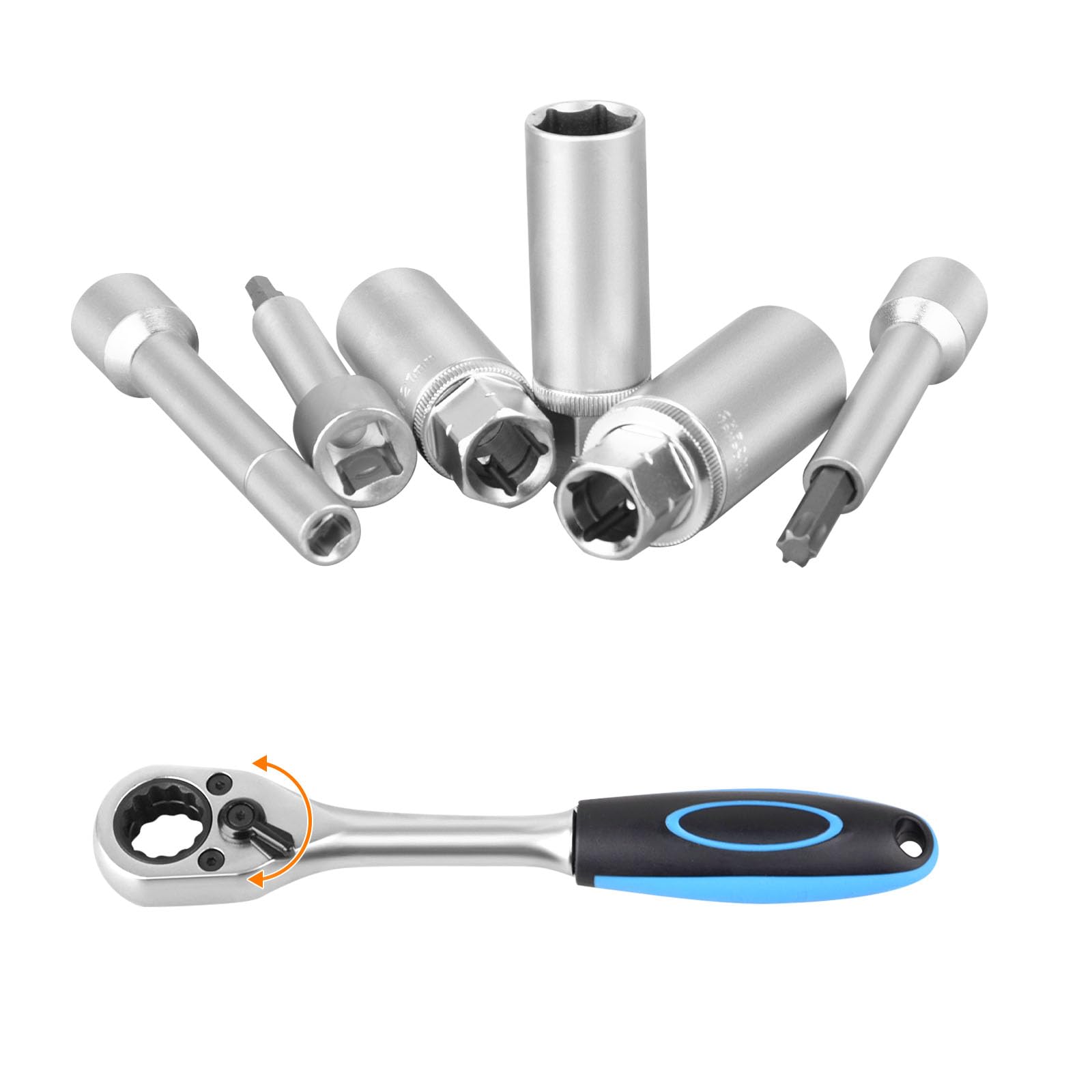 DAYUAN Set di 19 chiavi a bussola speciale per ammortizzatori da 1/2"