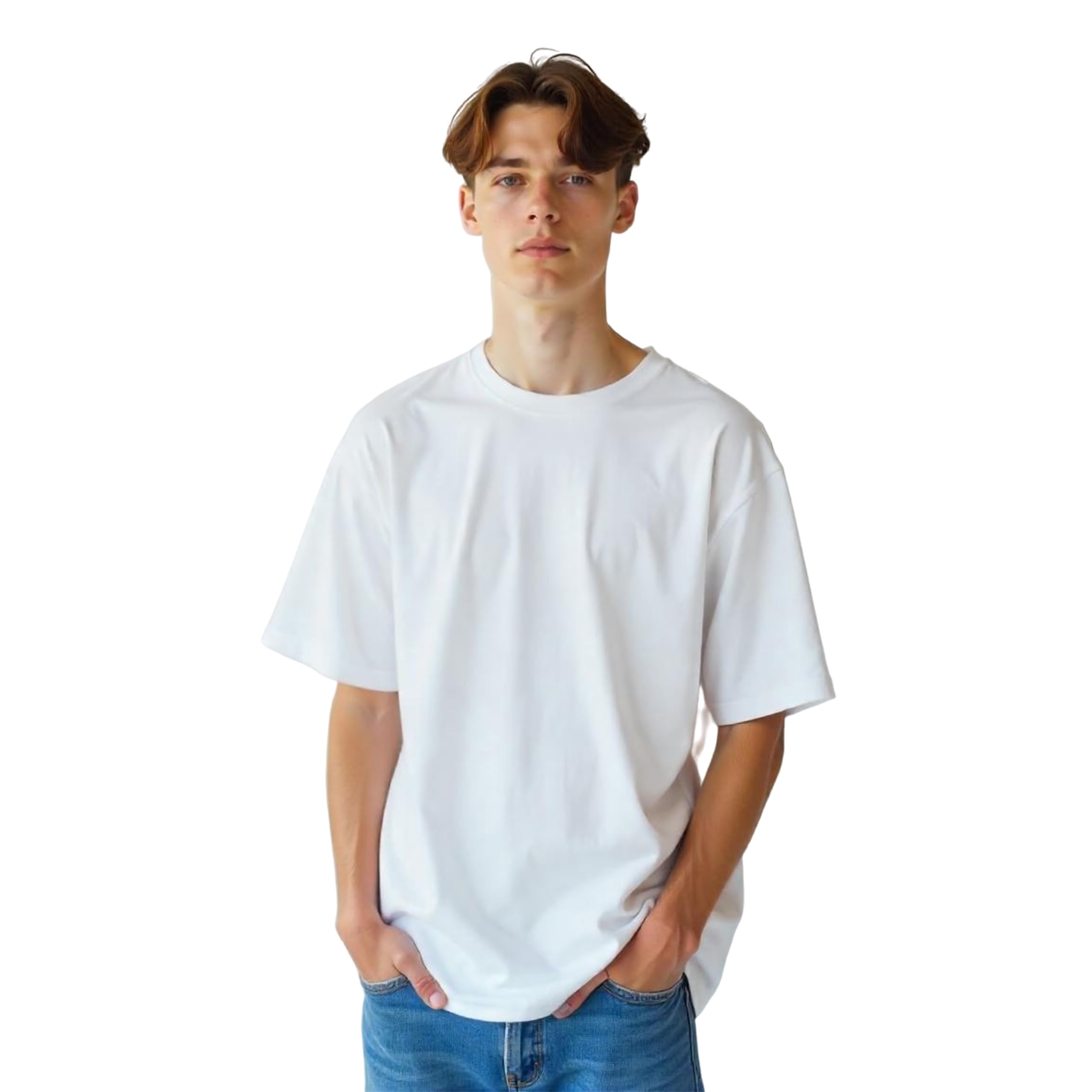 Oversized T-Shirt for Men – 260 GSM Heavy Jersey, 65% Cotton 35% Polyester, Soft & Durable, Casual Streetwear, Ultimate Comfort