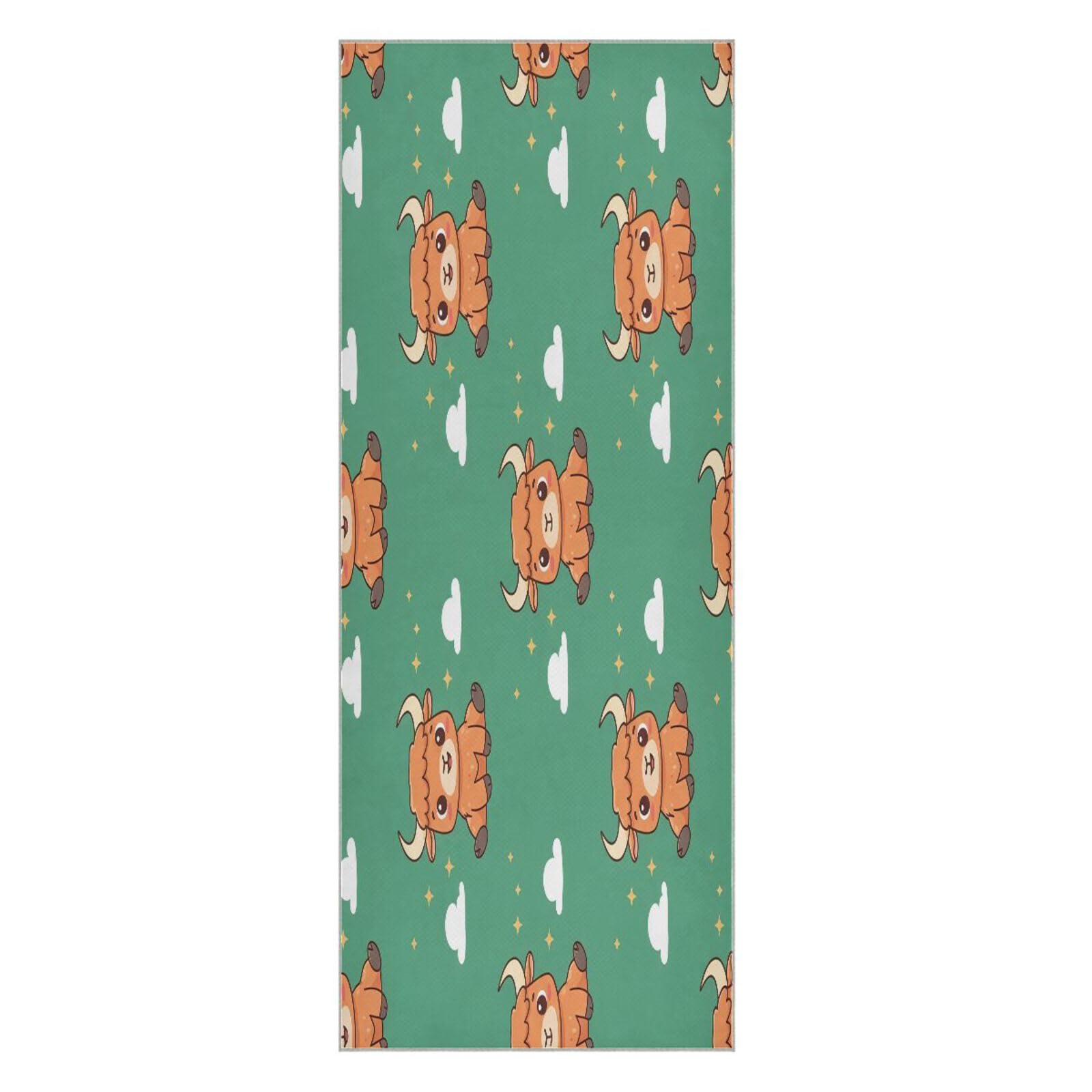 BURSTDDY Highland Cows Hot Yoga Towel Absorbent Non Slip Yoga Mat Towel