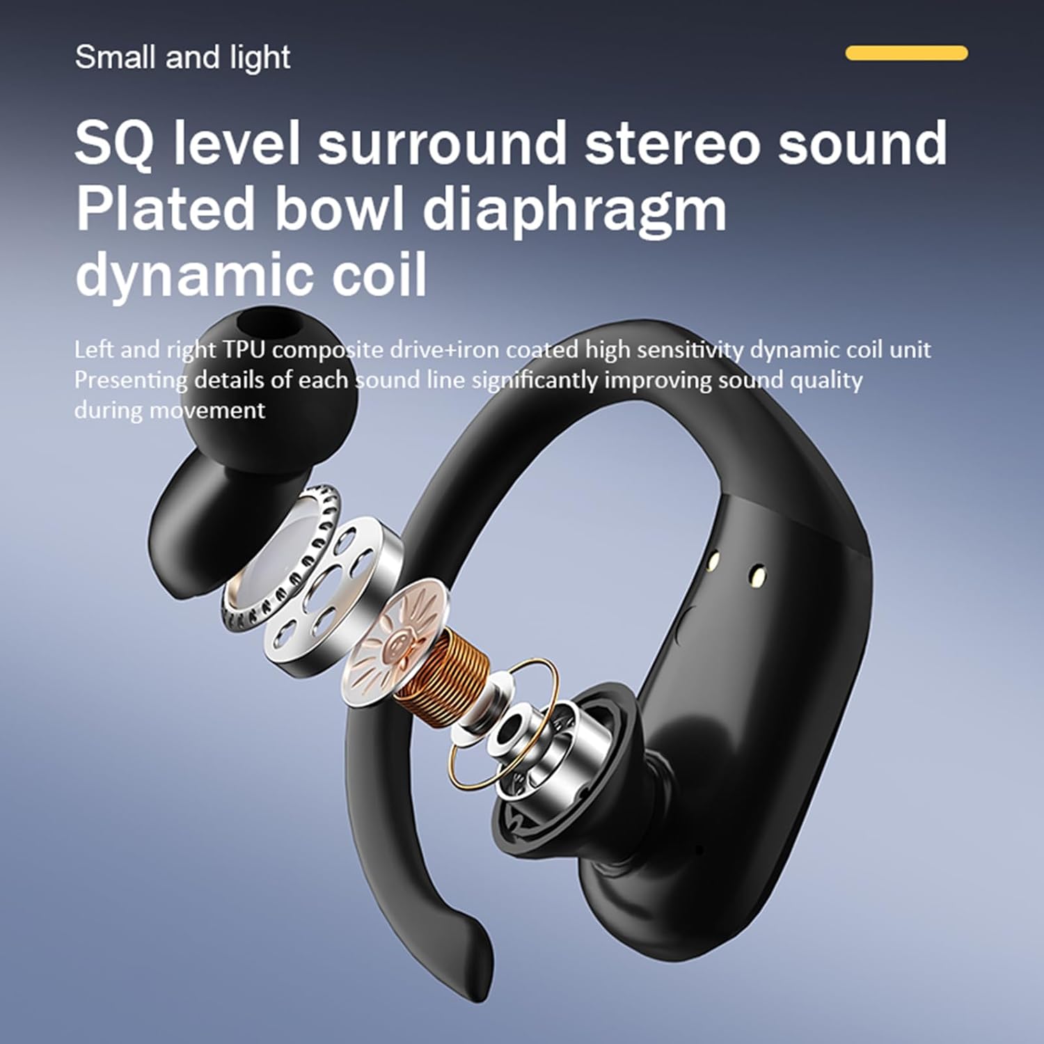 Wireless Earbuds, Bluetooth Headphones Stereo Bass Sound, 72H Playtime LED Display Ear Buds, IPX7 Waterproof Earphones with Mic for iPhone Android Cell Phone Sports