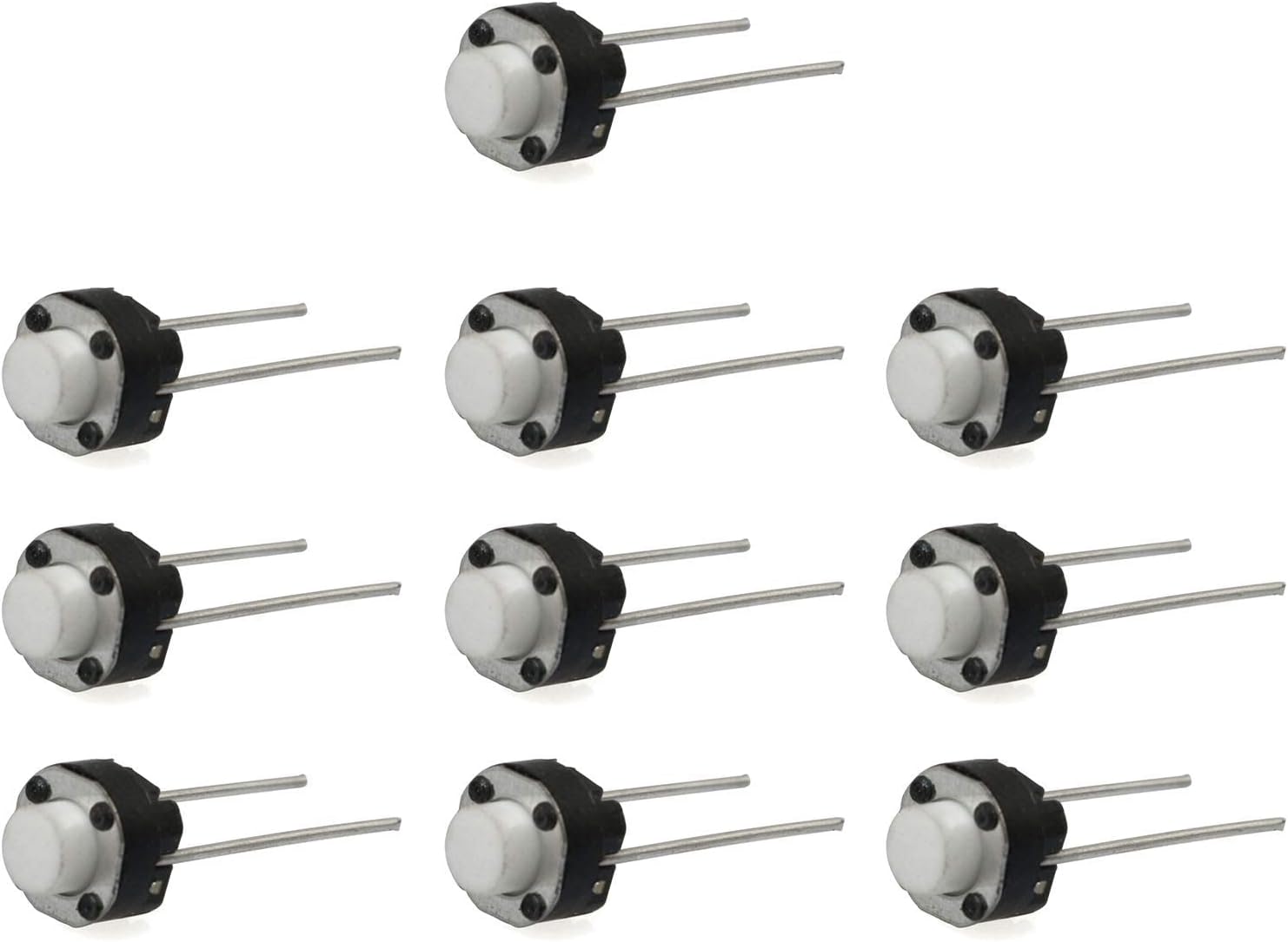 Tactile Push Button Switch 10PCS 2 Pin 6x6x5mm DIP Round Micro Switch Tact Switch