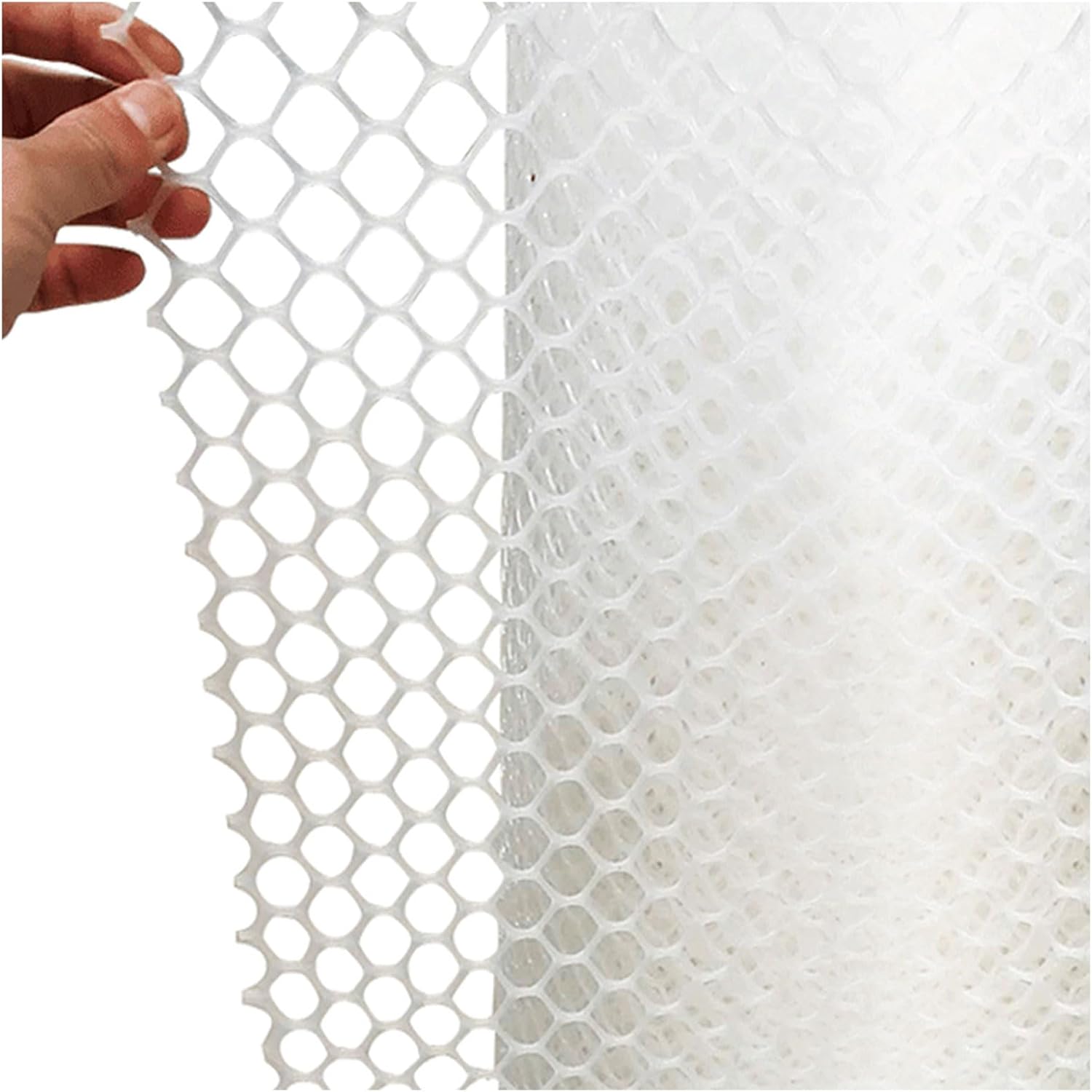 Plastic Wire Mesh Fence Roll, Hexagonal Chicken Wire Mesh Poultry Netting, Balcony Garden Protection Mesh Fencing for Floral Animal Barrier Banister Guards(Size:1 * 7m(3 * 23ft),Color:White)