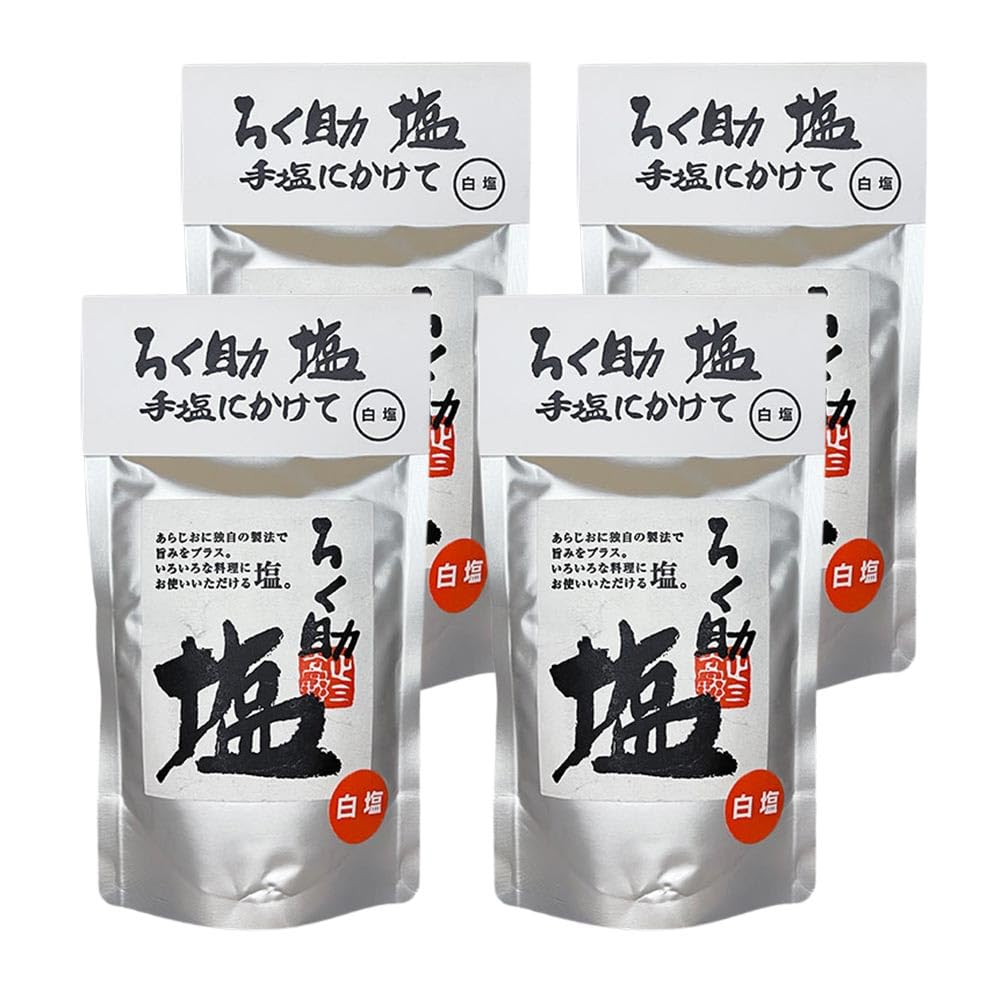 Amazon.co.jp: ろく助の塩 白塩 150g 4袋 東洋食品 : 食品・飲料・お酒
