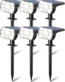 Kaxiida Solar Lights Outdoor Waterproof IP68, 3 Lighting Models Solar Powered Spot Lights Outdoor, 56LED Solar Lights Dusk to Dawn for Yard Patio Garden Pathway Landscape Lighting