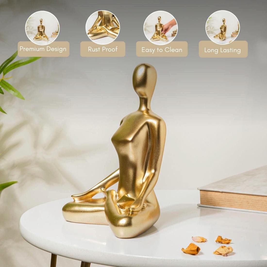 Cortina Resin Yoga Sculpture - Home Decor Statue -6