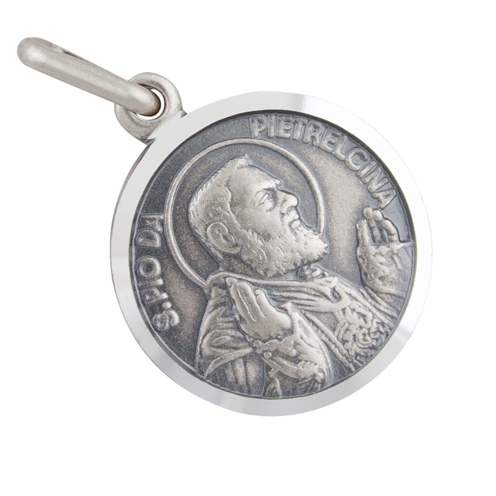 AFP Padre Pio Pendentif en argent 925