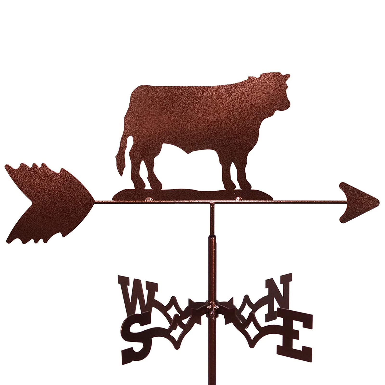 TAXXII Weathervane Weathercock Animal Wind Vane Stainless Steel Farm Indicator for Courtyard Garden Outdoor/Cattle/35 * 50Cm