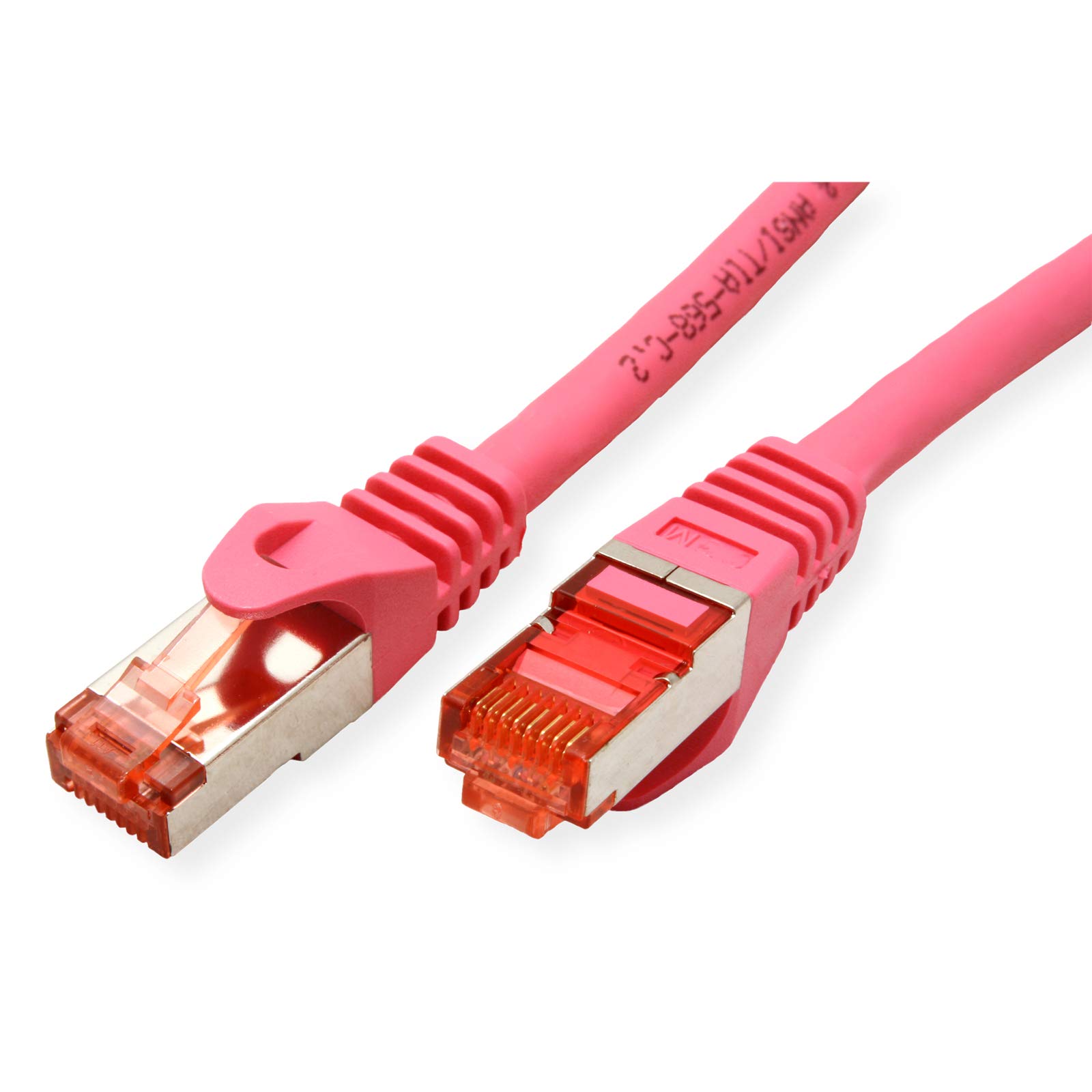 CORDON RJ45 CAT 6A BLINDE SFTP LSZH JAUNE 7 METRES