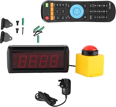 LED Digital Display 10 Seconds Countdown Timer for Promotional Events and Game Challenges - Includes Remote Control and 15 Meter Visual Range - Compact Portable Visual Signaling