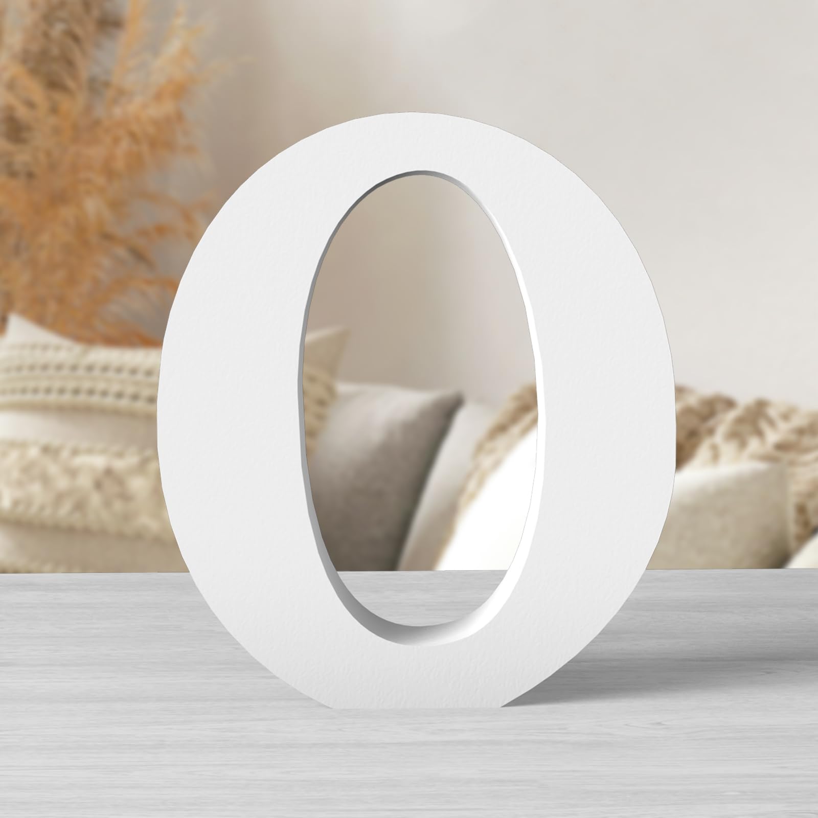 Photo 1 of Zaruatu 8 Inch White Wood Letters Unfinished Wood Letters for Wall Decor Decorative Standing Letters White Block Letters for wall Decoration for Craft Home Party Projects (O)