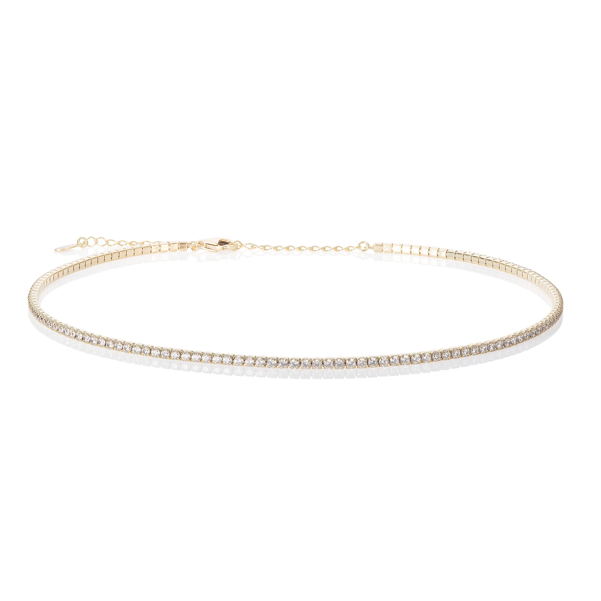 namana Collana Girocollo per Donna e Ragazza, in Argento Sterling 925, con Zirconi Cubici, Gioielli Donna, Idee Regalo per le Donne