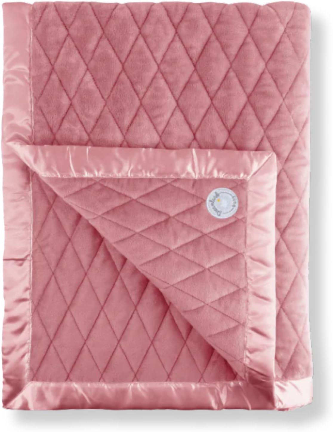 Dreamland Baby 4lb Weighted Blanket for Kids. Breathable Dual Fabrics with Minky Cooling Side & Cozy Microfleece on Reverse. Mom-Owned US Business, Premium Materials (Dusty Rose)