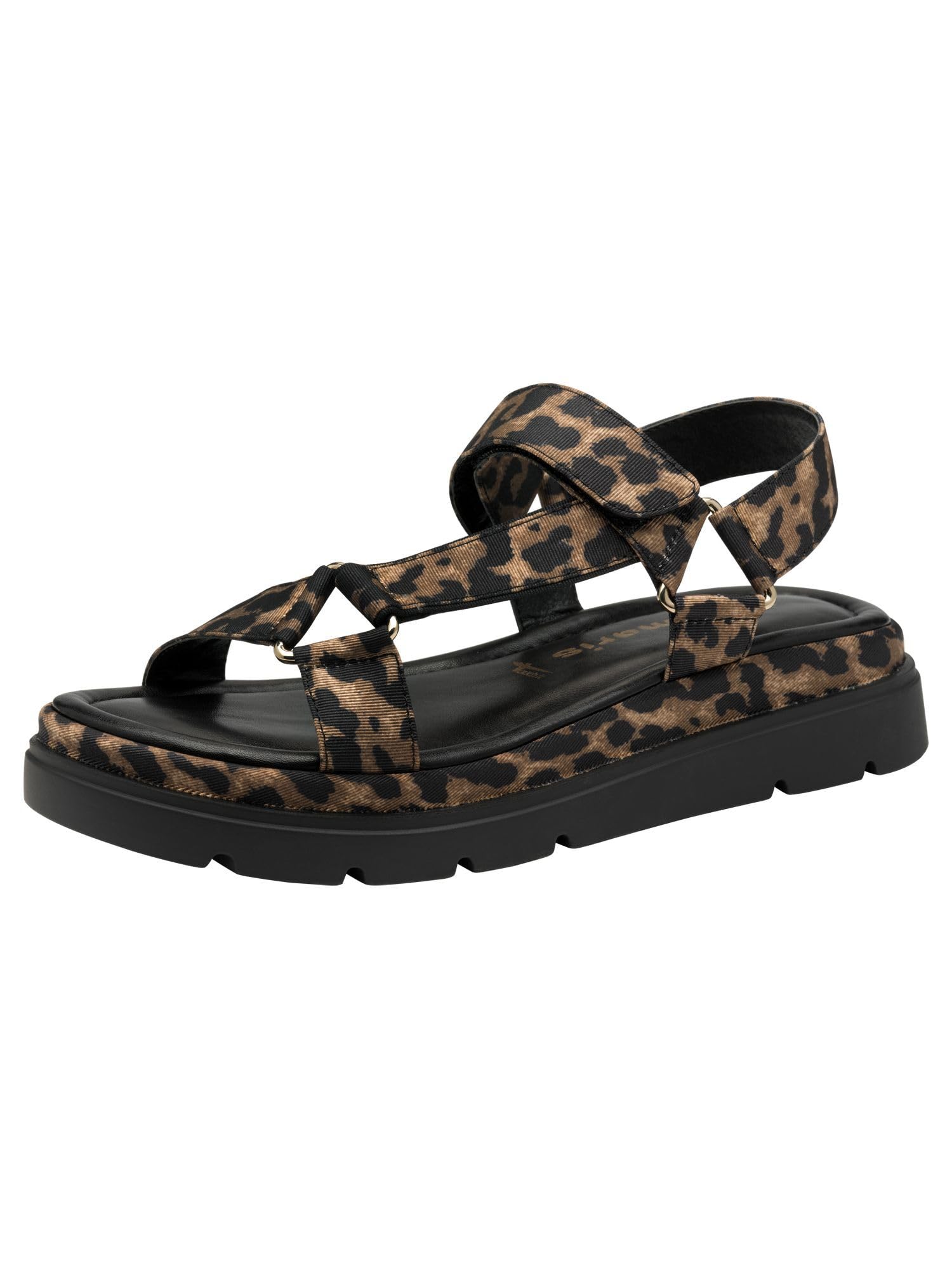 Tamaris Women’s sandal with wedge heel brown 6.5 UK