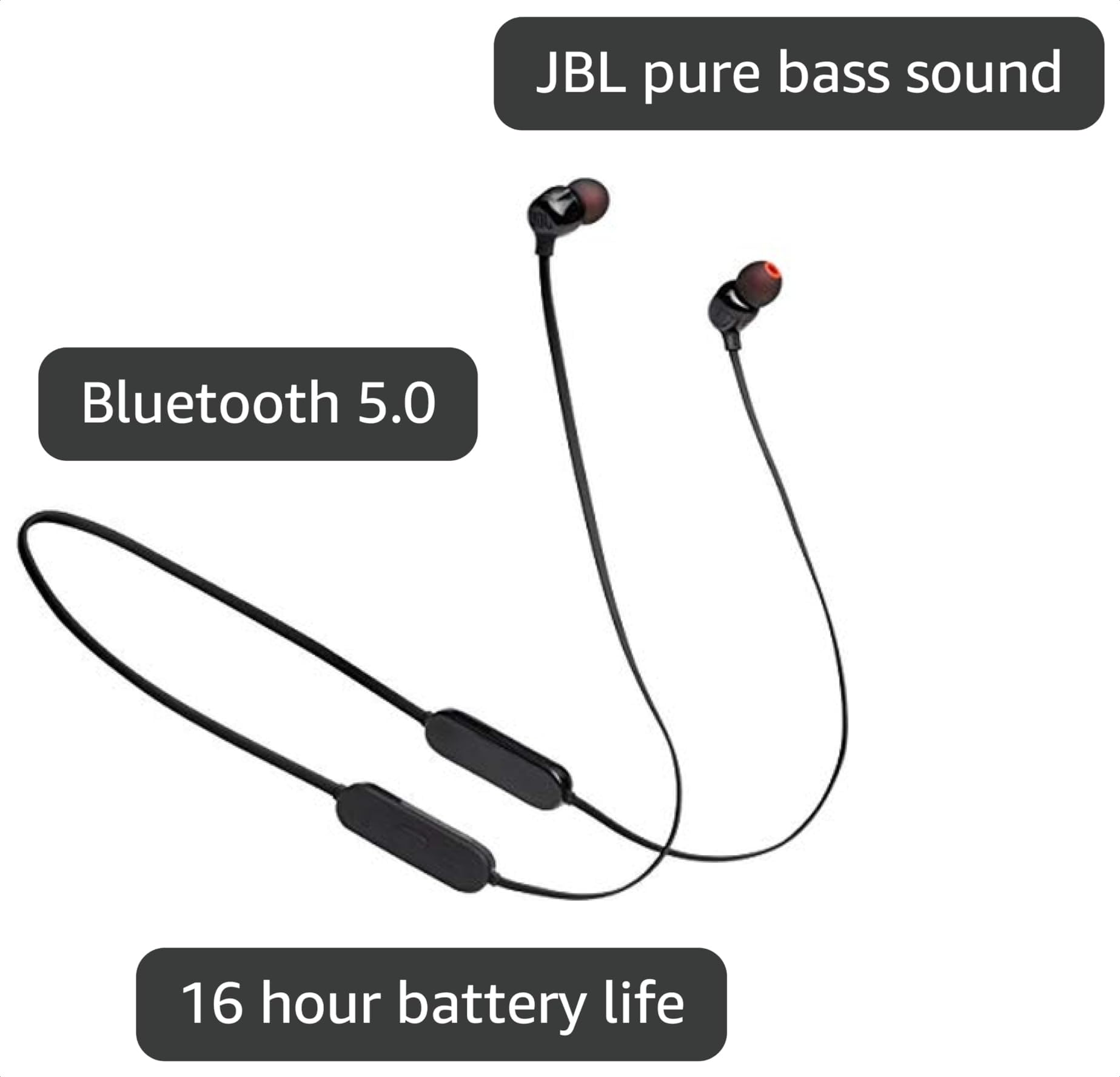 Amazon.com: JBL Tune 125 - Bluetooth Wireless in-Ear Headphones