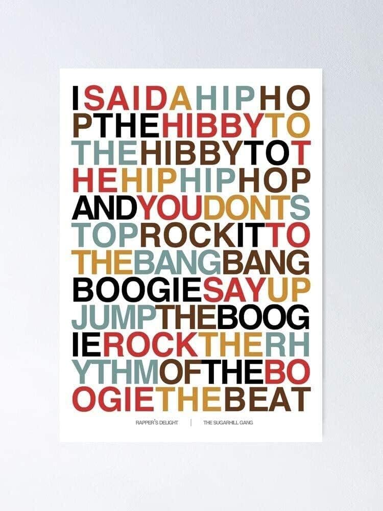 YAASIMOULE Poster Rapper's Delight Sugarhill Gang For Lovers Wall Art Decor
