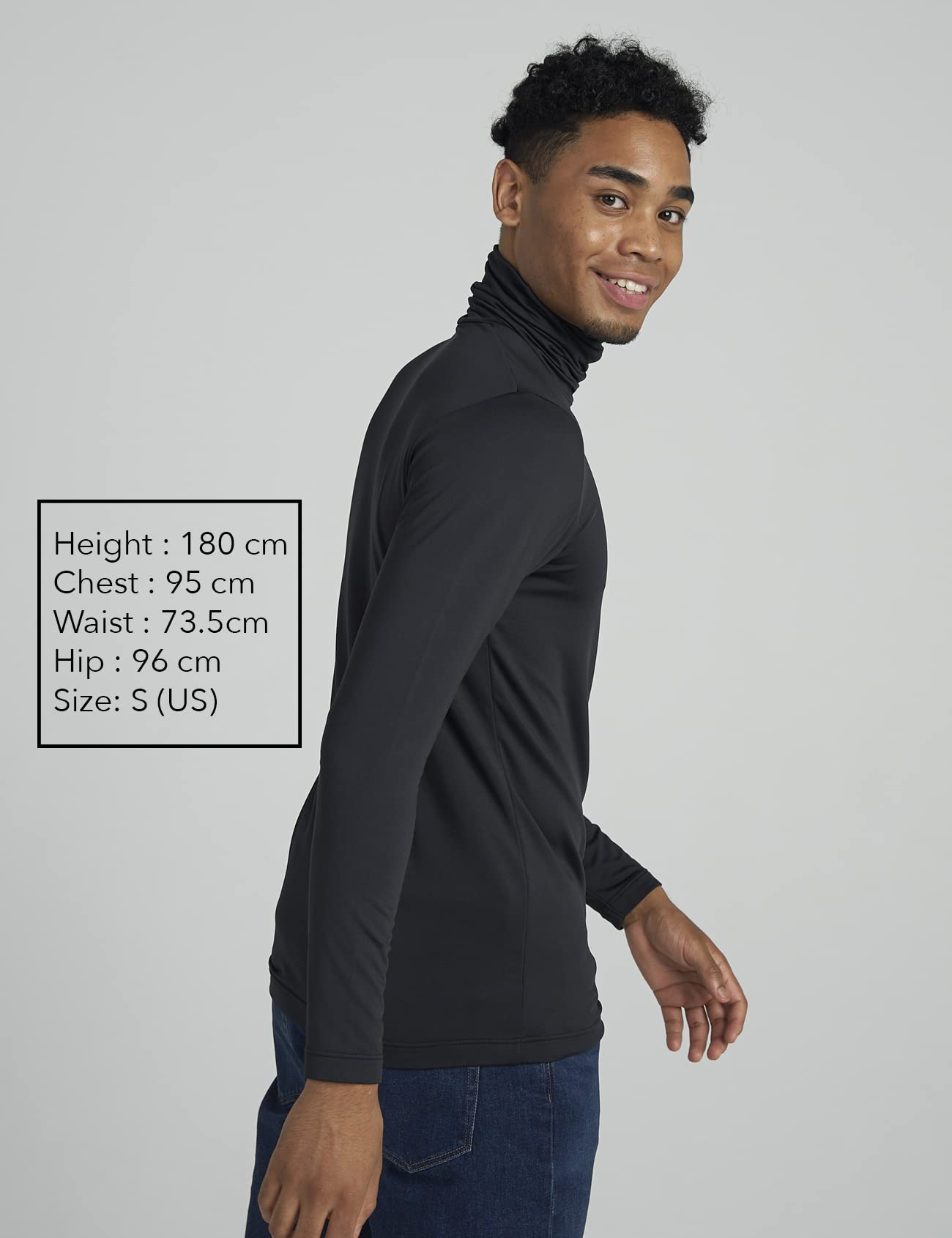 LAPASA Maglia Termica Dolcevita Leggera/Peso Medio Strato Base Uomo - Abbigliamento Termico T-Shirt M122 M124