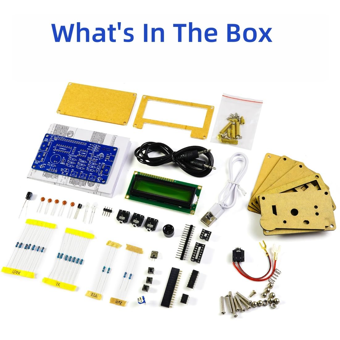 DIY Morsecode Lötbausatz, Morse Code Trainer Kit, Elektro Bausatz Löten mit Komponenten, Leiterplatte und Gehäuse, perfekt für Elektronik-Enthusiasten, Anfänger, Einzelteile