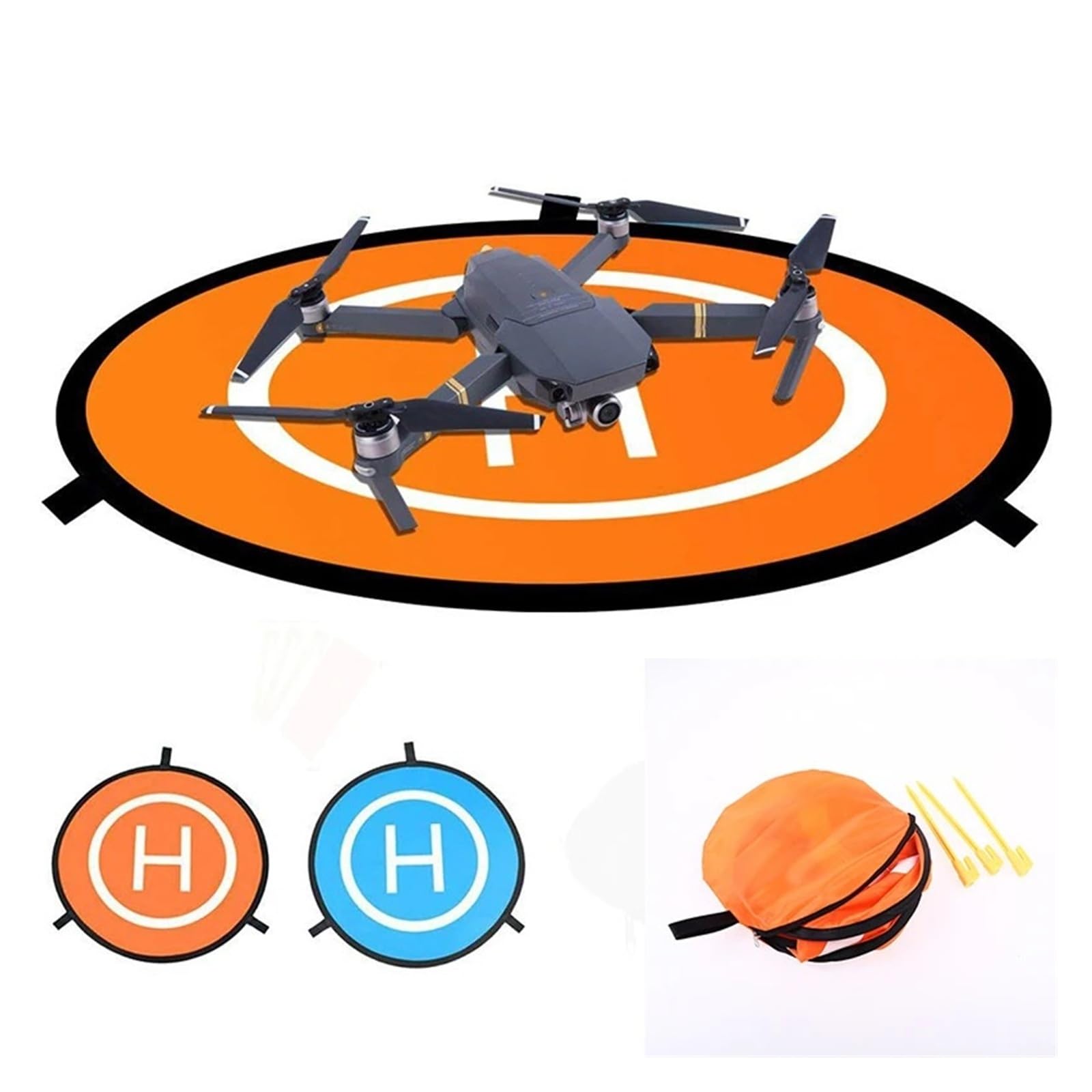 Składana podkładka do lądowania drona, wodoodporna przenośna helikoptera RC do quadcoptera DJI z gwoździami i torbą do przechowywania