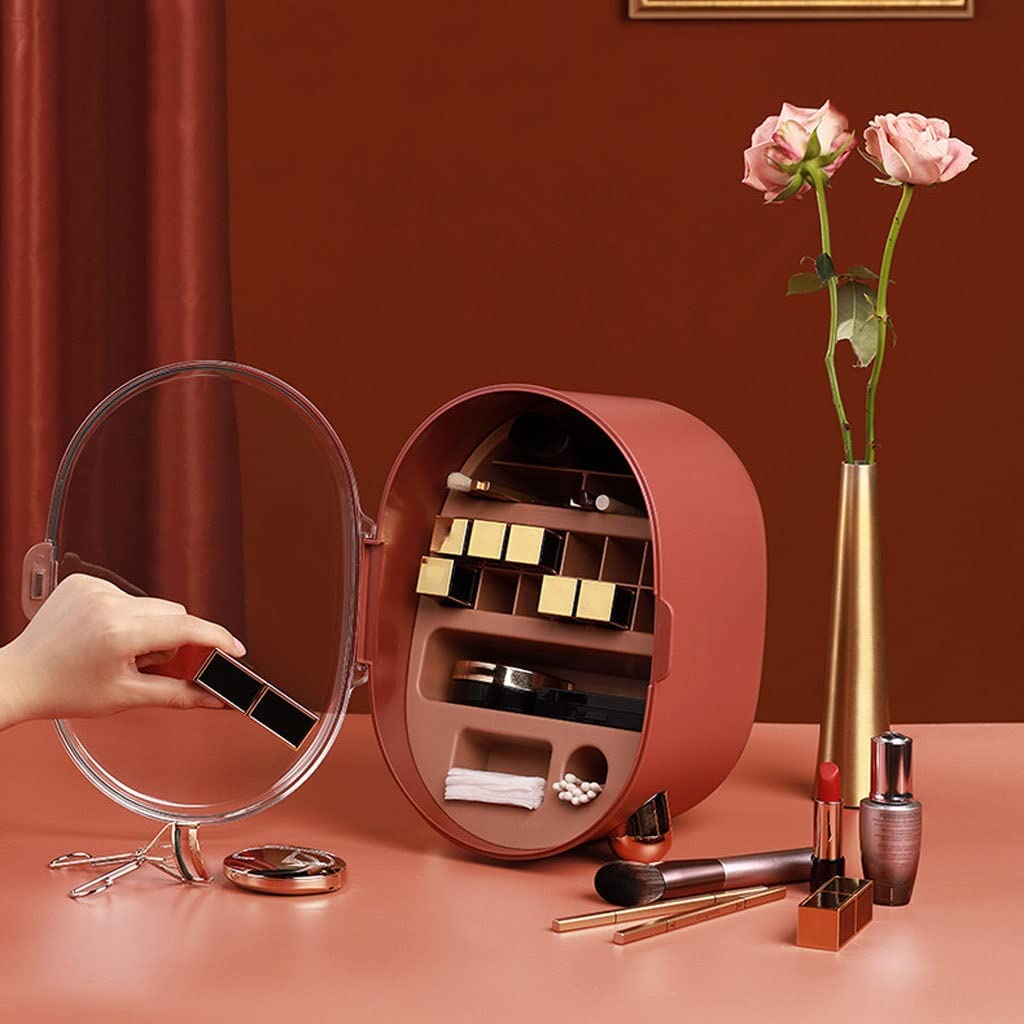 Rangement Maquillage Boîte de Rangement cosmétique Rouge à lèvres Multi-Grille Convient for Salle Bain Chambre Commode Coiffeuse(A)
