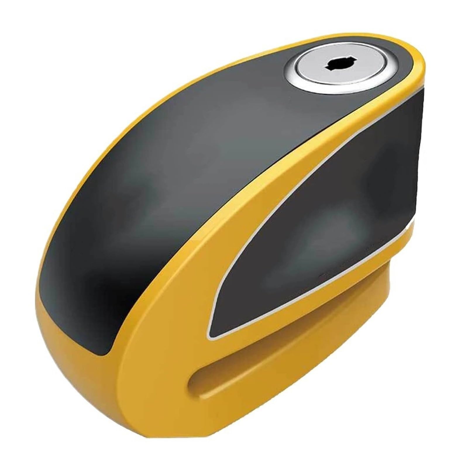 Poayuewr Dx26 Yellow Handlebar Lock,Brake Throttle Lock Waterproof Motorcycle Alarm Lock Bike Disc Warning 130Db Theft Brake Rotor Padlock Security