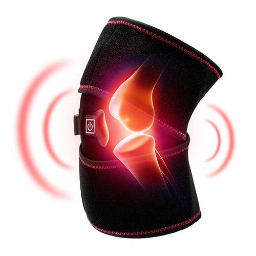 POSESEE Rodillera térmica para aliviar el dolor de artritis, 3 rodilleras térmicas de temperatura ajustables con adaptador USB (sin batería)