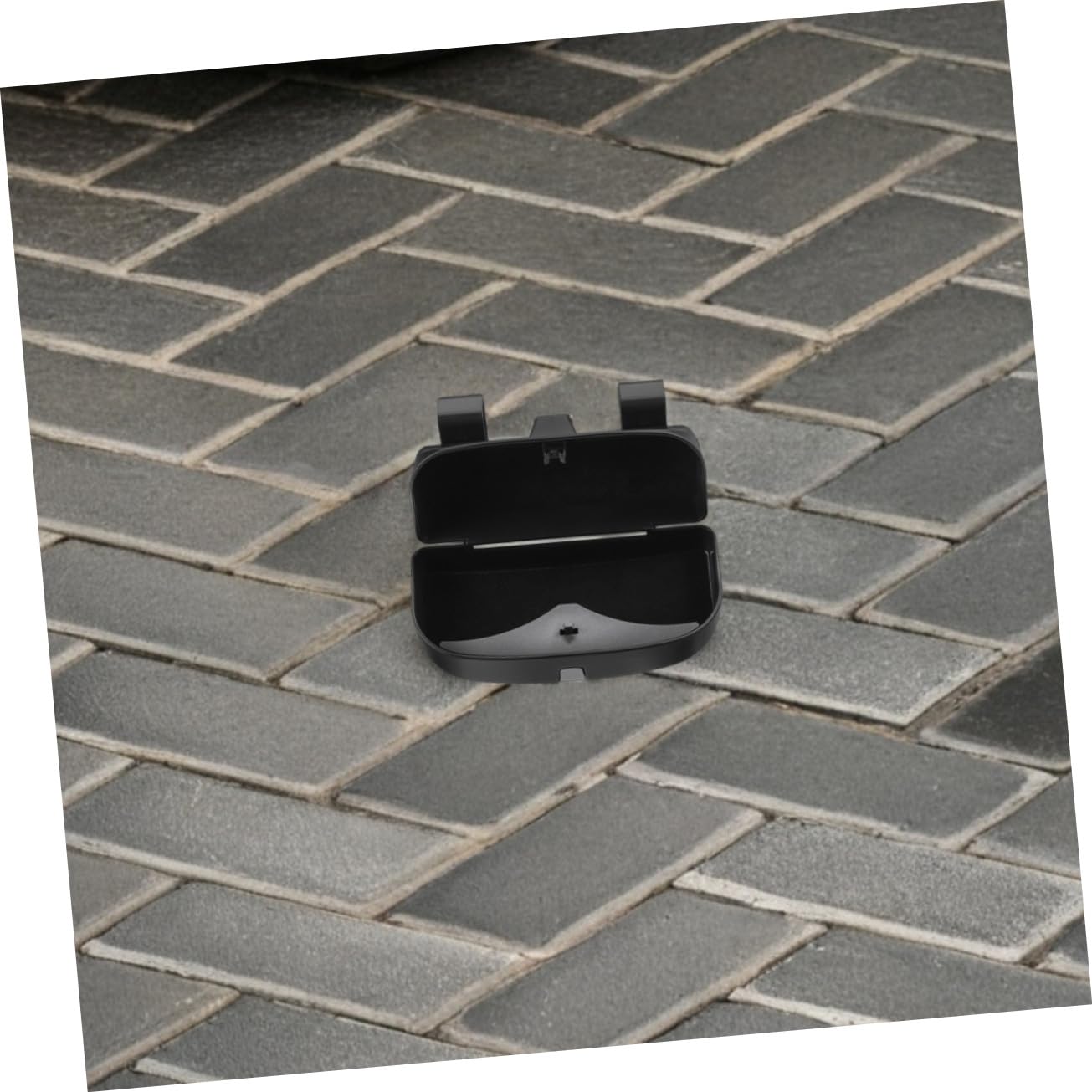 2 Pièces Organisateur de Lunettes Voiture Étui Rigide Pare-soleil Installation sans Dommage Support Clip pour Rangement Lunettes Solaire Auto