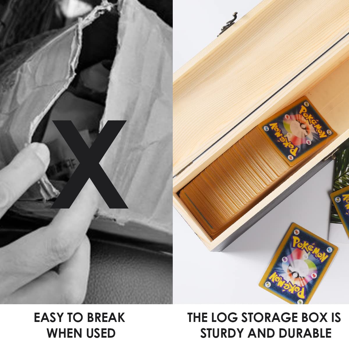 3er-Pack Sammelkartenboxen – Je 660 Karten, Stapelbar & Aus Karton