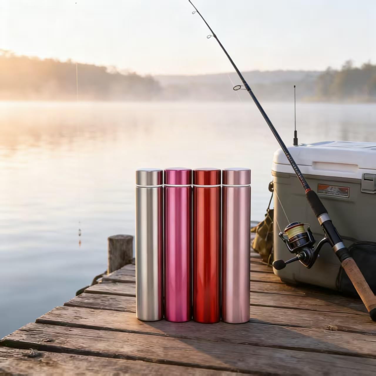 Slim Stainless Steel, Vacuum Insulated Water Bottle, 10 oz,Slim Water Bottles, Sports Drink Bottle, Coffee Tumbler, Small Flask, Leak Proof, Keeps Hot/Cold for Coffee, Water,Tea (Silver)