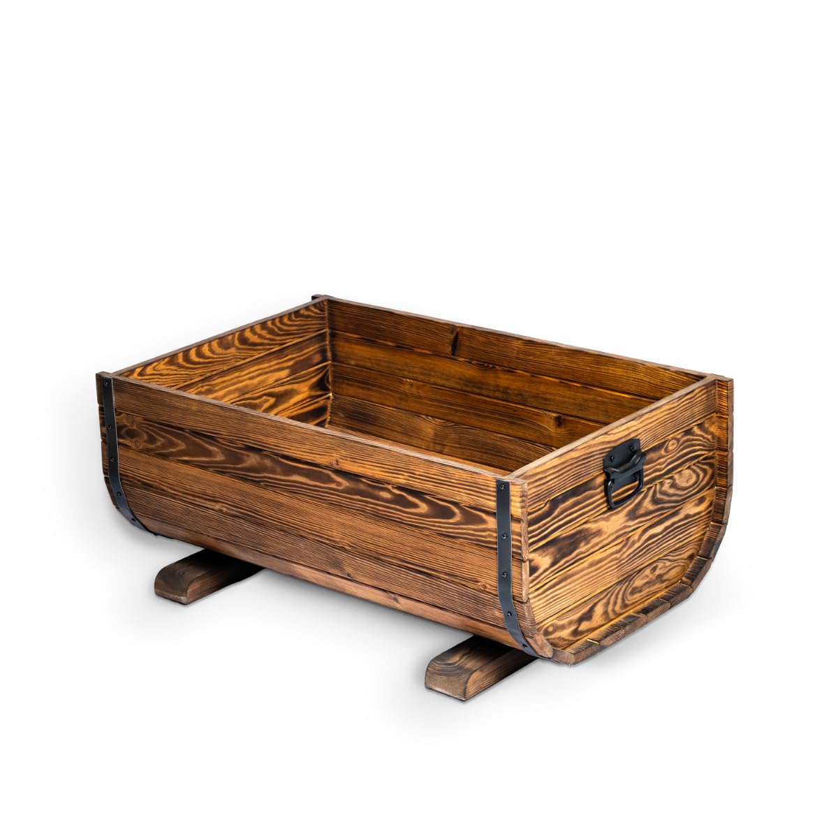 Drewniana Donica 80x50x40 cm kolor opalany wenge