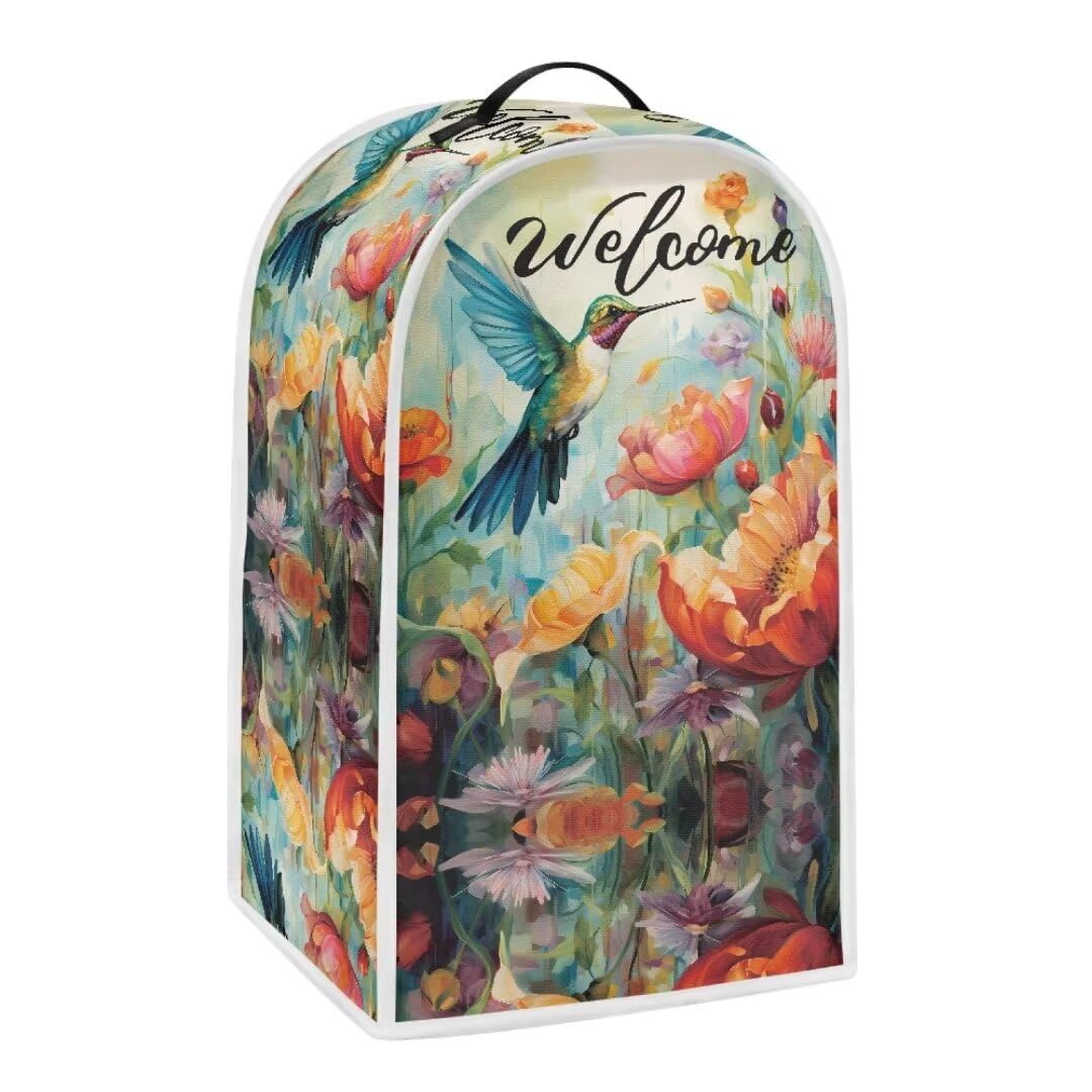 Youngerbaby Green Hummingbird Kitchen Appliance Cover, Dust Protection for Blender, Juicer, Mixer and Toaster