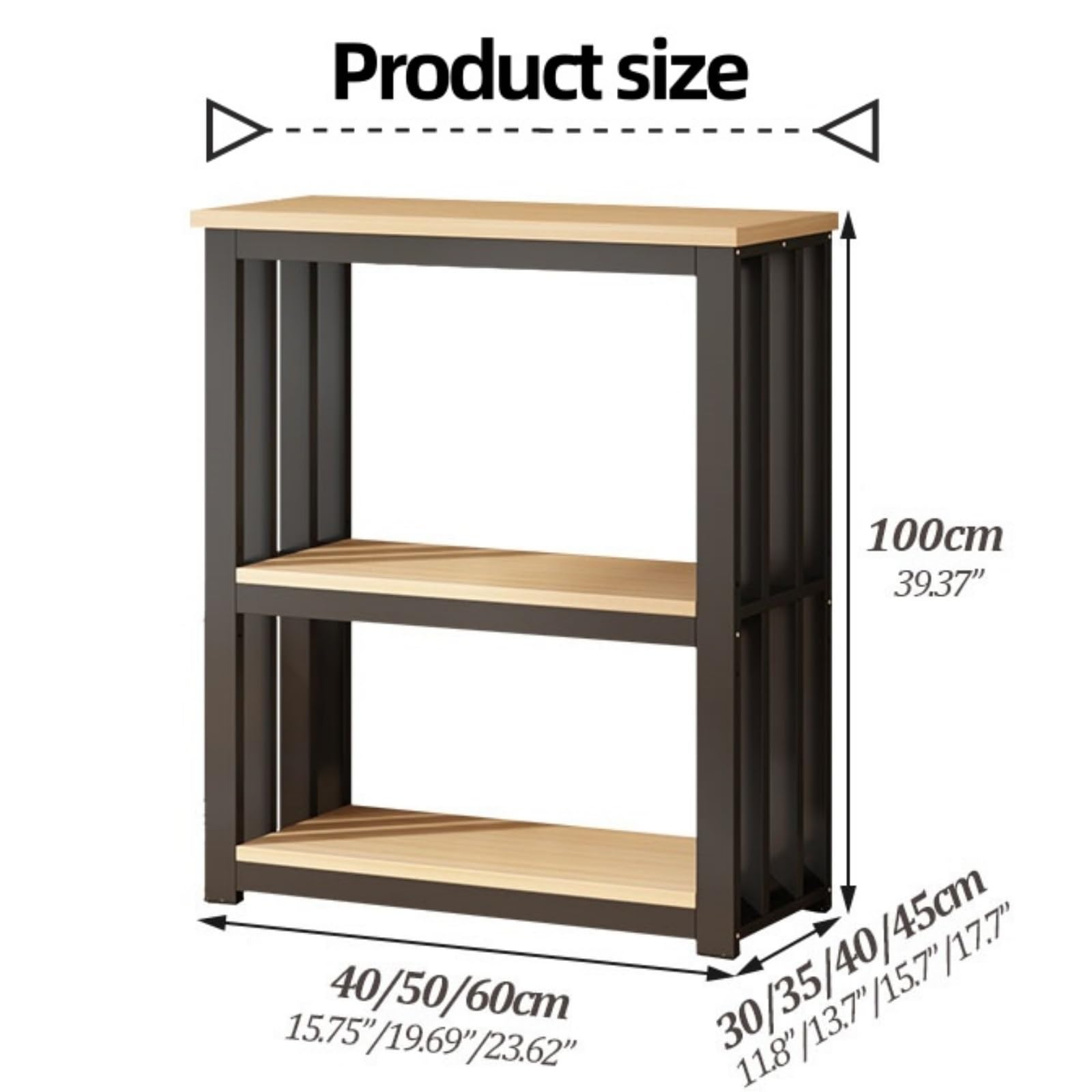 Regulowany 3-stopniowy stojak do akwarium z metalu – stabilny regał do akwarium dla hodowców i żółwi, uniwersalny stelaż do terrarium (50 x 35 x 100 cm) – trwały, zajmuje mało miejsca, prosty
