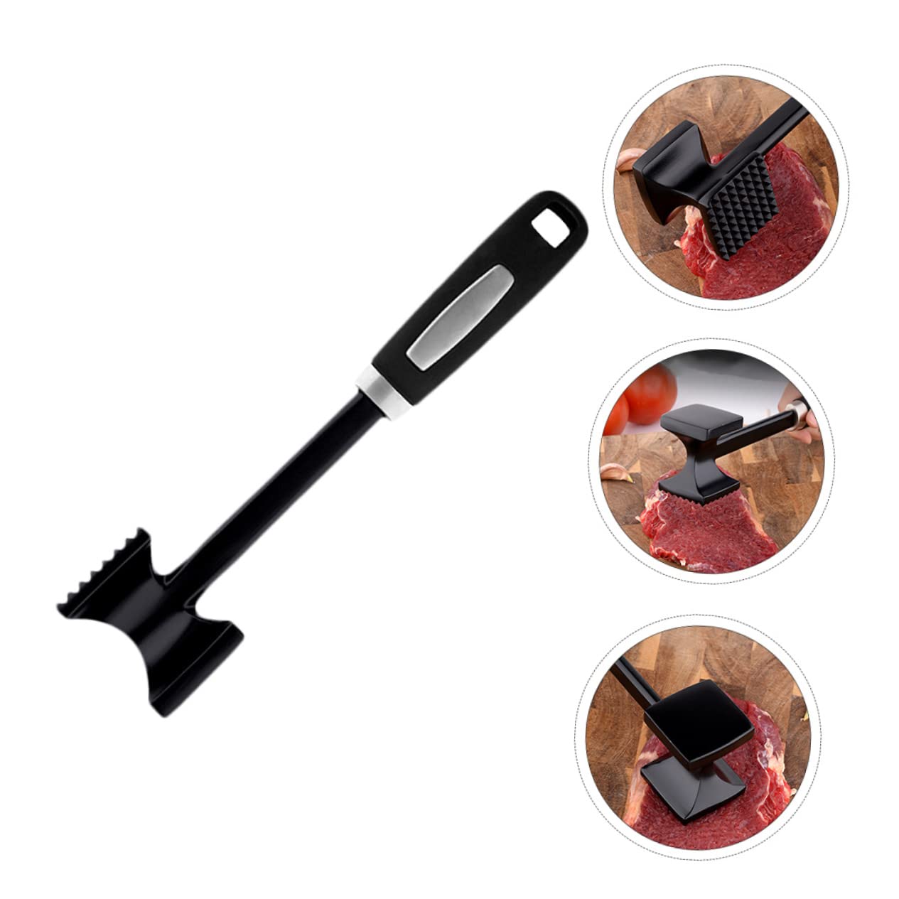 Unomor Double Sided Meat Tenderizer Hammer Kitchen Tool for Beef Pork Poultry Meat Pounder for Steaks and Barbecues Cost Versatile Meat Tenderizing
