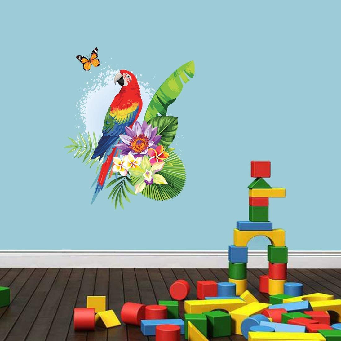 Rangoli Perrot Green Leaf Wall Sticker – Peel & Stick Decal For Living Room, Bedroom, Kids Room (41cm X 51cm) - View #7