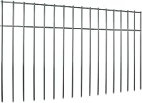 Vista 12 de Adavin Cerca de barrera negra para animales pequeños, paquete de 28 cercas decorativas subterráneas de 12 pulgadas de largo x 10 pulgadas de alto