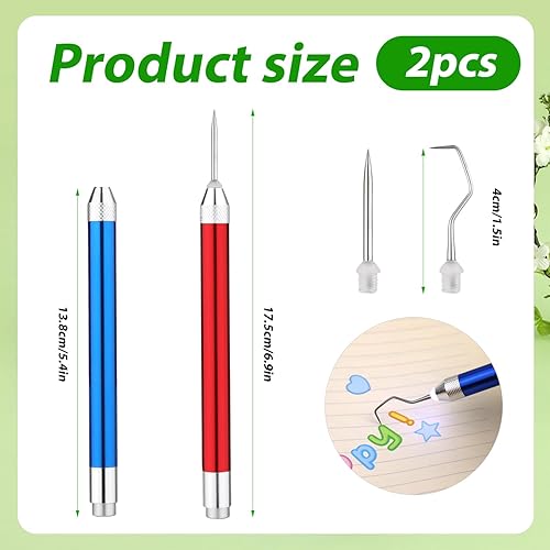 Miniatura 2 de 2 herramientas de deshierbe LED para vinilo, herramienta de deshierbe de vinilo con 2 ganchos diferentes, herramienta de deshierbe iluminada,