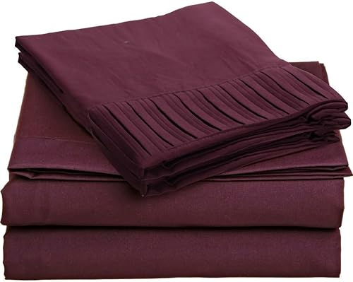 Elegance Linen Juego de sábanas de 4 piezas de 1800 hilos, calidad egipcia, lujoso, sedoso, suave, resistente a las arrugas, bolsillo profundo de