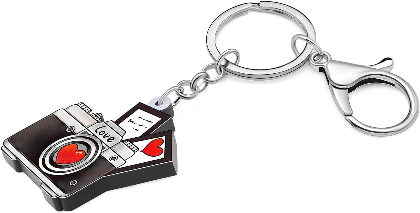 Porte Cle Photo DOWAY Porte-clés En Acrylique Pour Appareil Photo Des Années Porte Clef Pour Photo